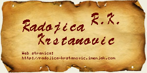 Radojica Krstanović vizit kartica